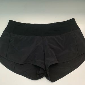 Black Lululemon Speed Up Shorts